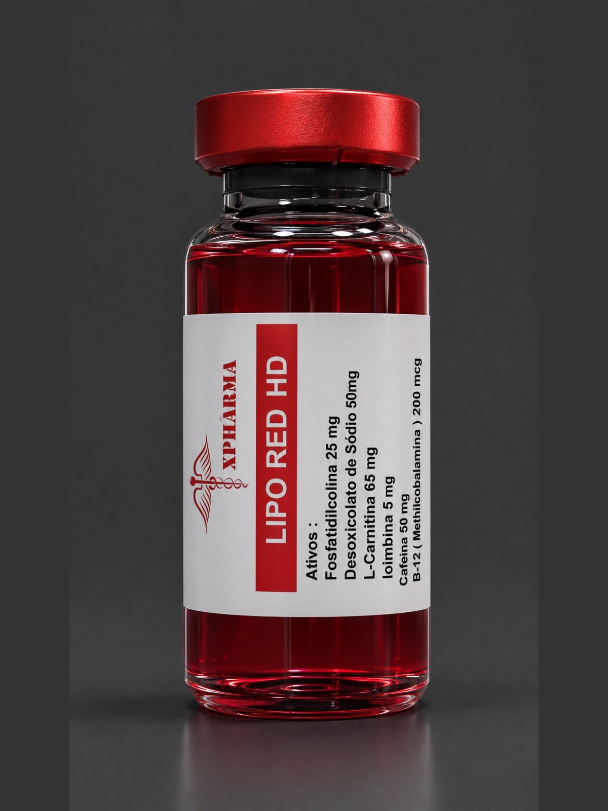 LipoRED HD vial presentation from the XPharma line